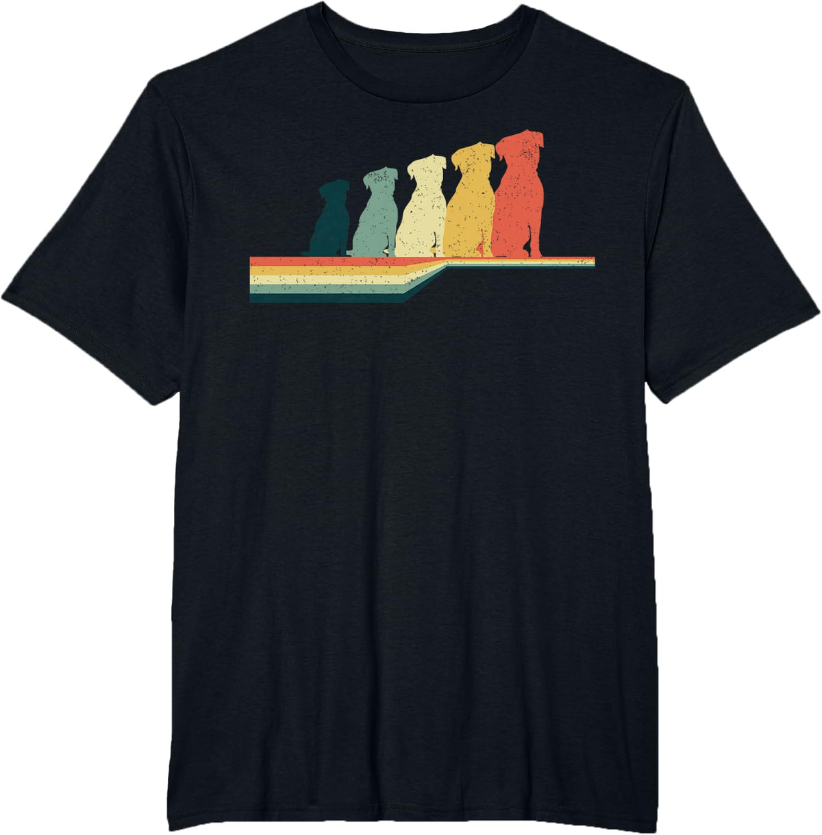 BORDER TERRIER T-shirt, Vintage Retro Style T-shirt - Black