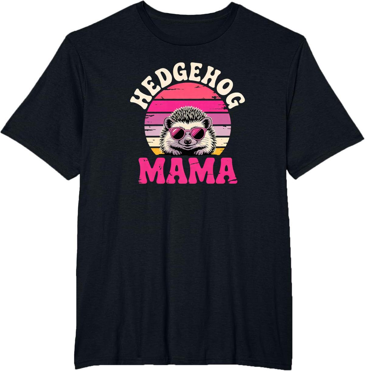Hedgehog Mama T-Shirt - Black