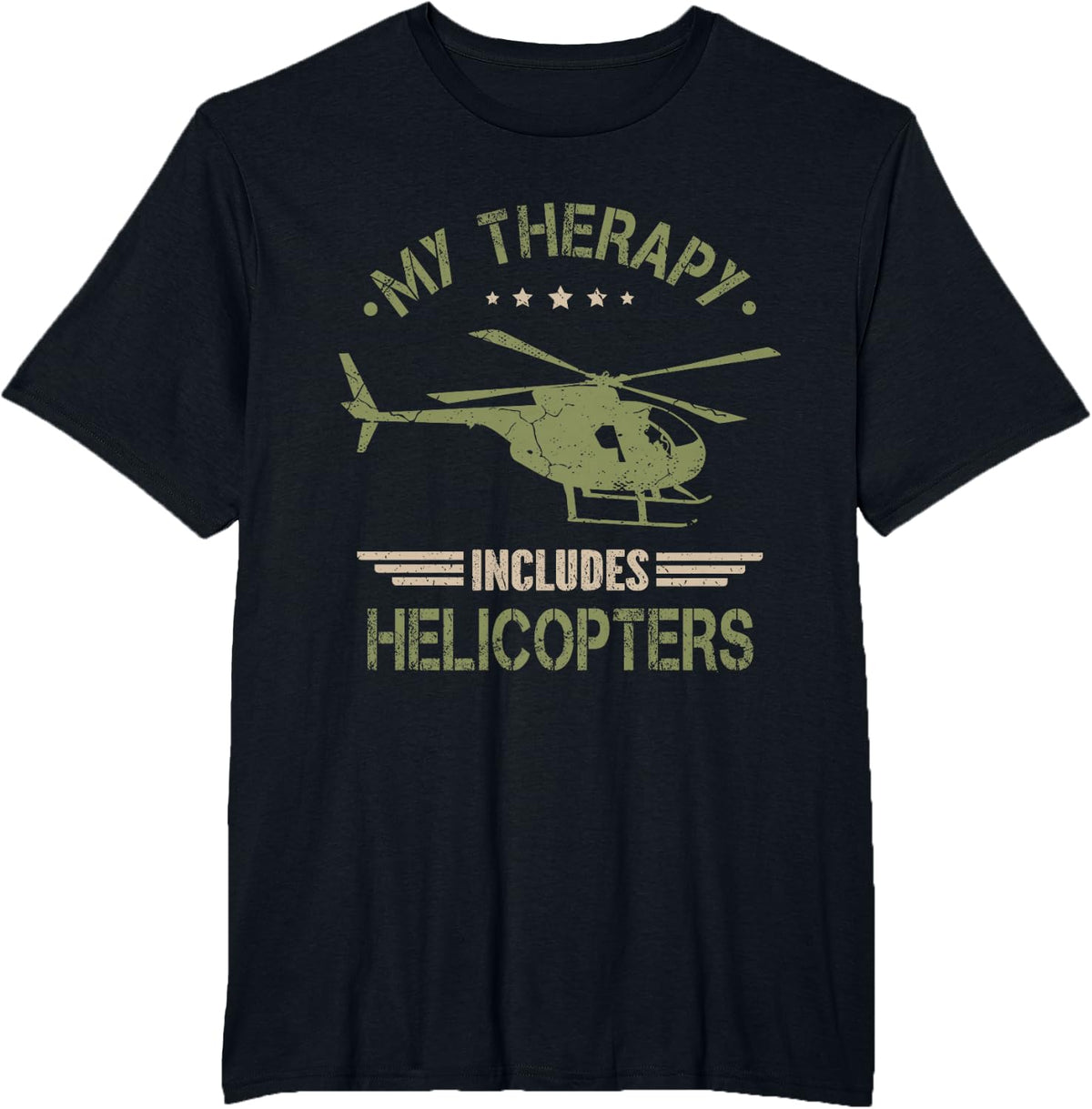 Helicopter Pilot Funny T-Shirt - Black