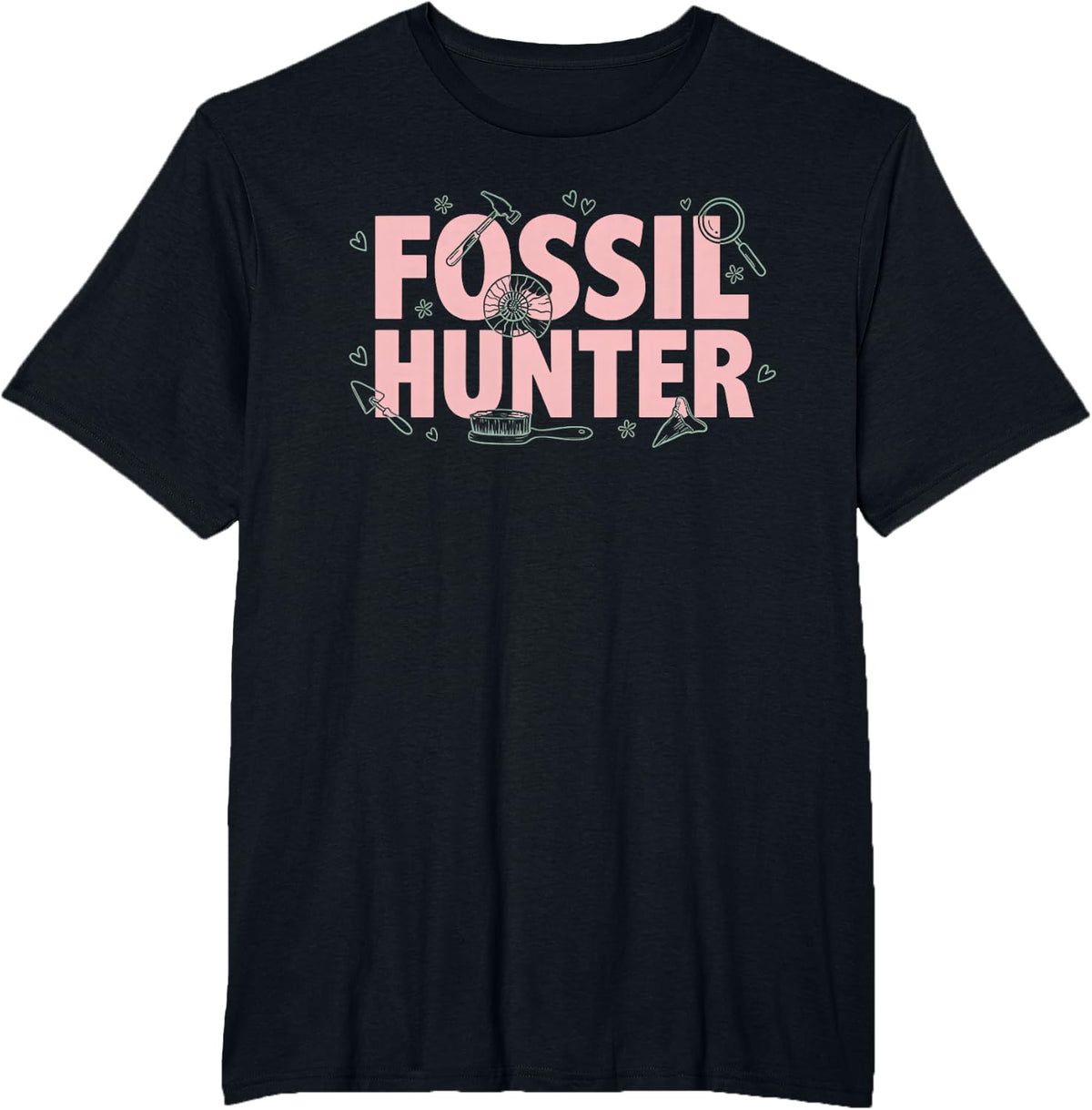 Fossil Hunting Paleontologist Fossil Hound Paleontology T-Shirt - Black