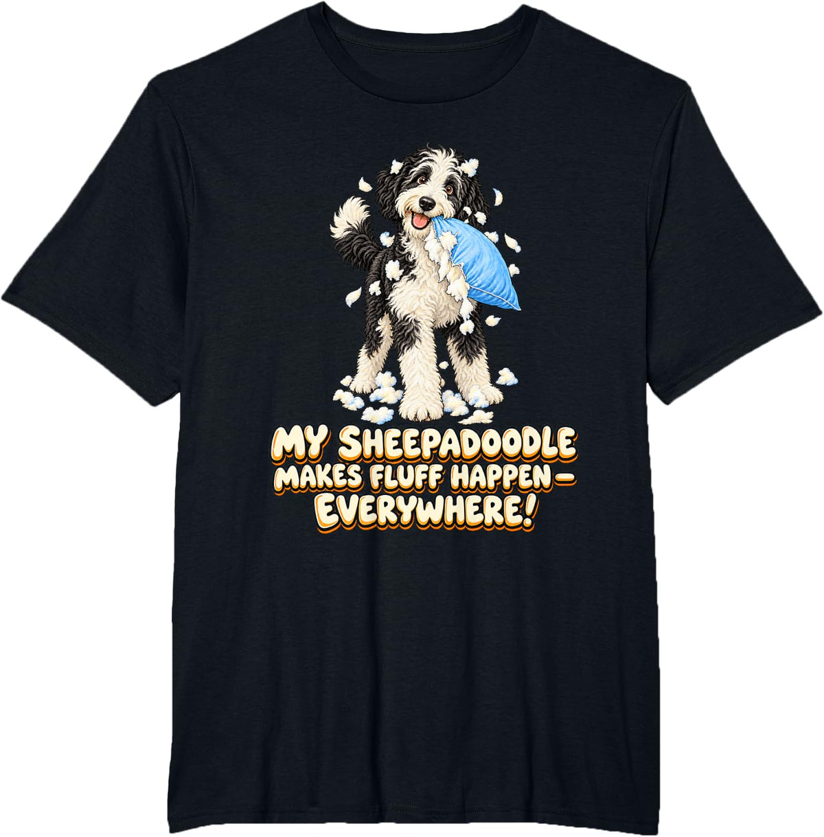 Funny Sheepadoodle Owner Gift Cute Dog Humor T-Shirt - Black