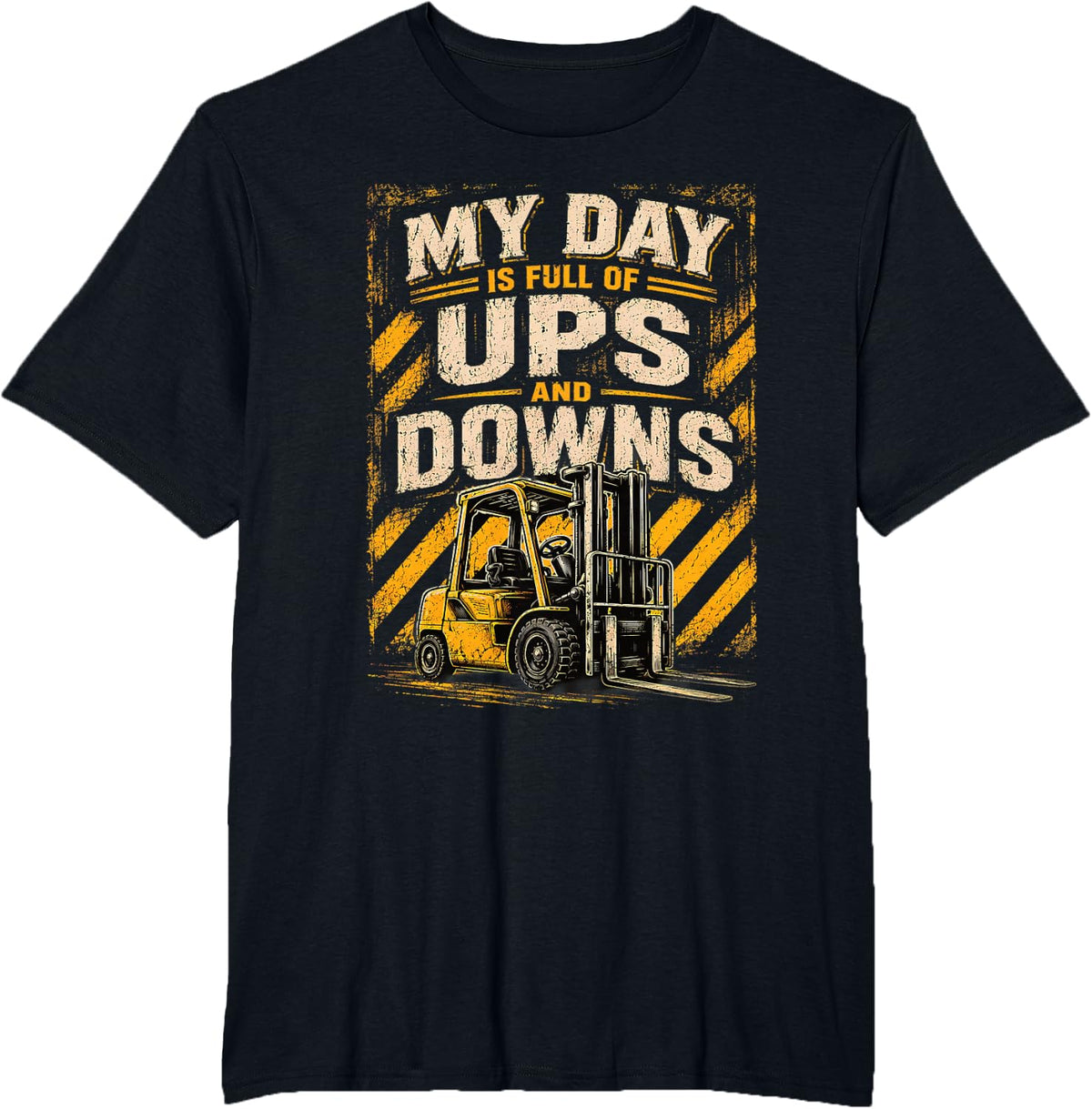 Forklift Driver Warehouse Worker Funny Saying T-Shirt - Black
