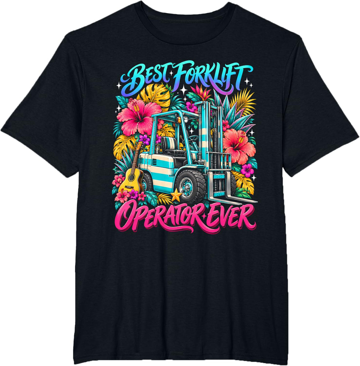 Best Forklift Operator Ever Warehouse Driver T-Shirt - Black
