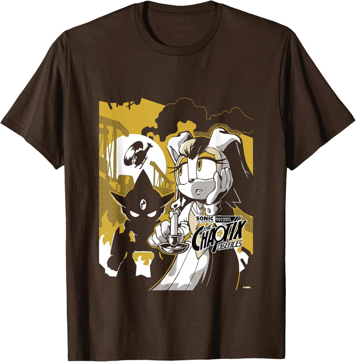 Sonic The Hedgehog Chaotix Casefiles Episode 5 T-Shirt - Brown