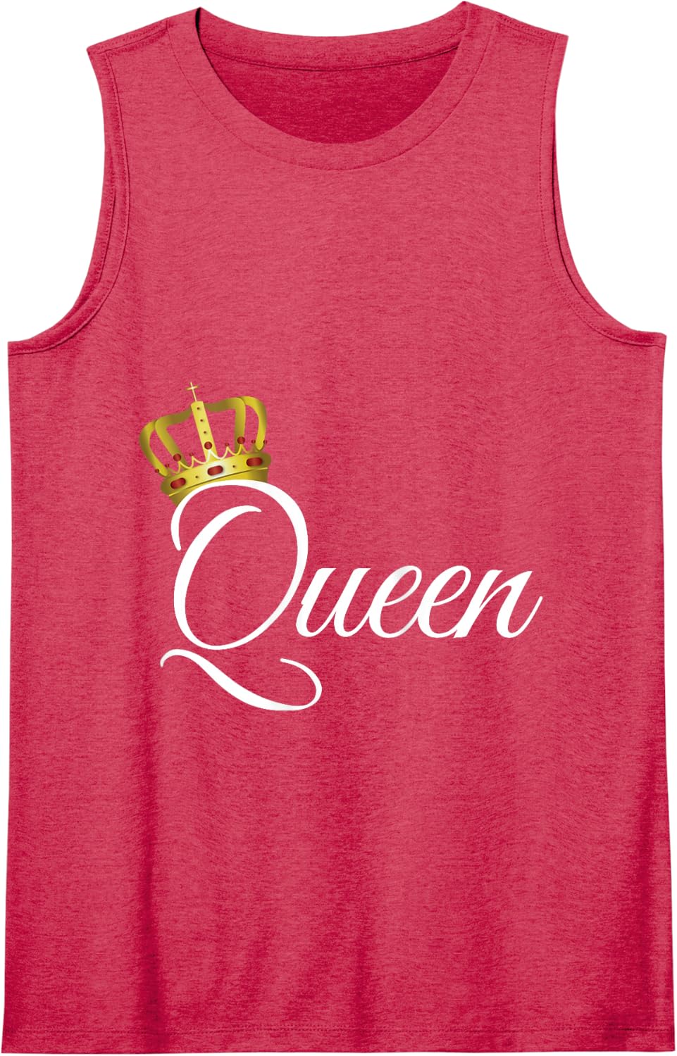 Womens King and Queen Shirts Matching Couple Outfits Tank Top - Red