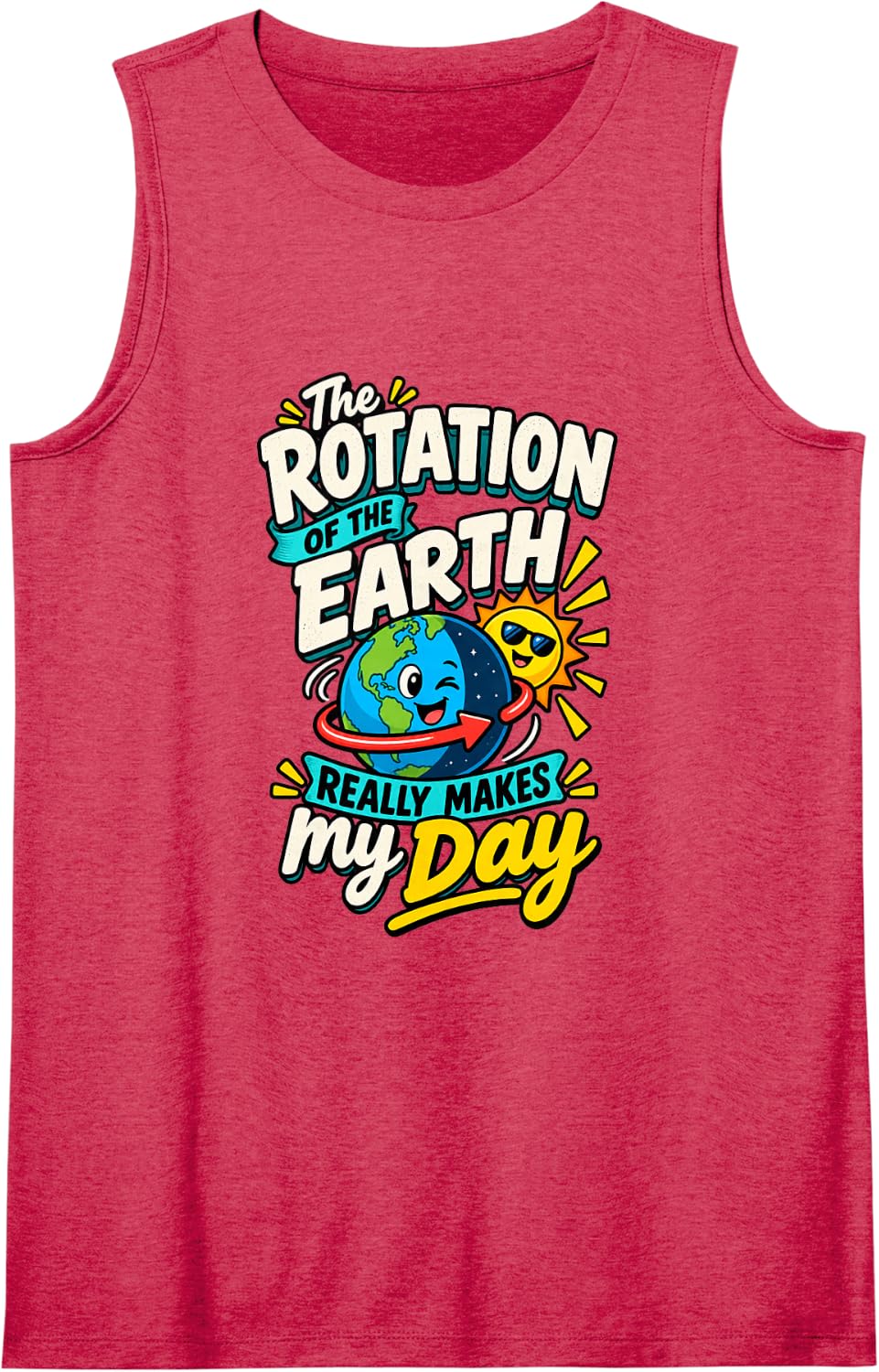 Funny Teachers Science Teacher Earth Science Sleeveless Tank Top - Red