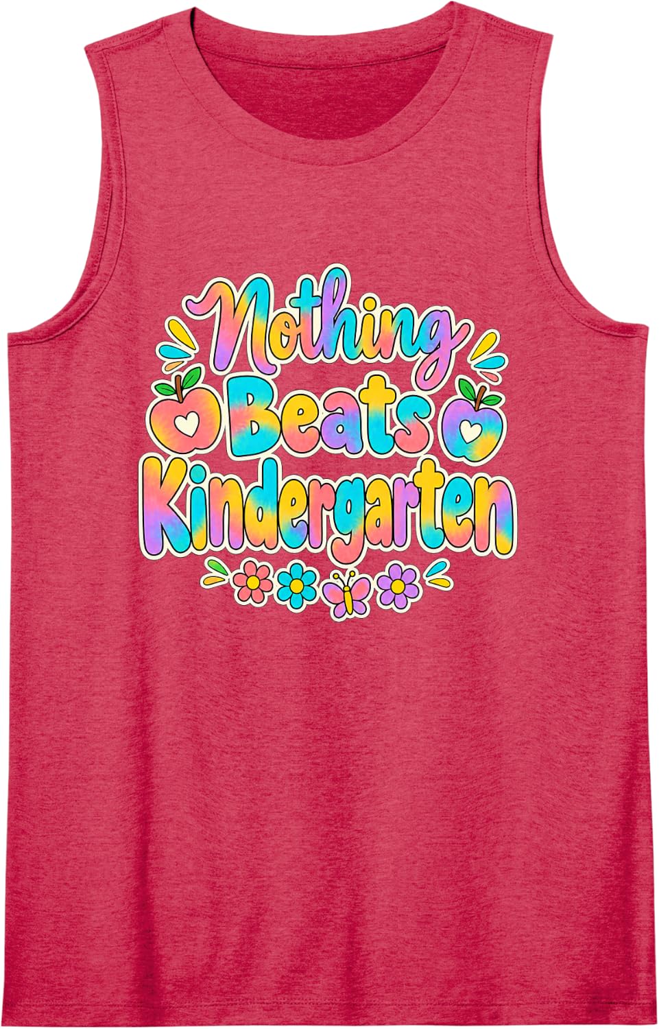 Kindergarten Teacher Team Elementary School Staff Classroom Sleeveless Tank Top - Red