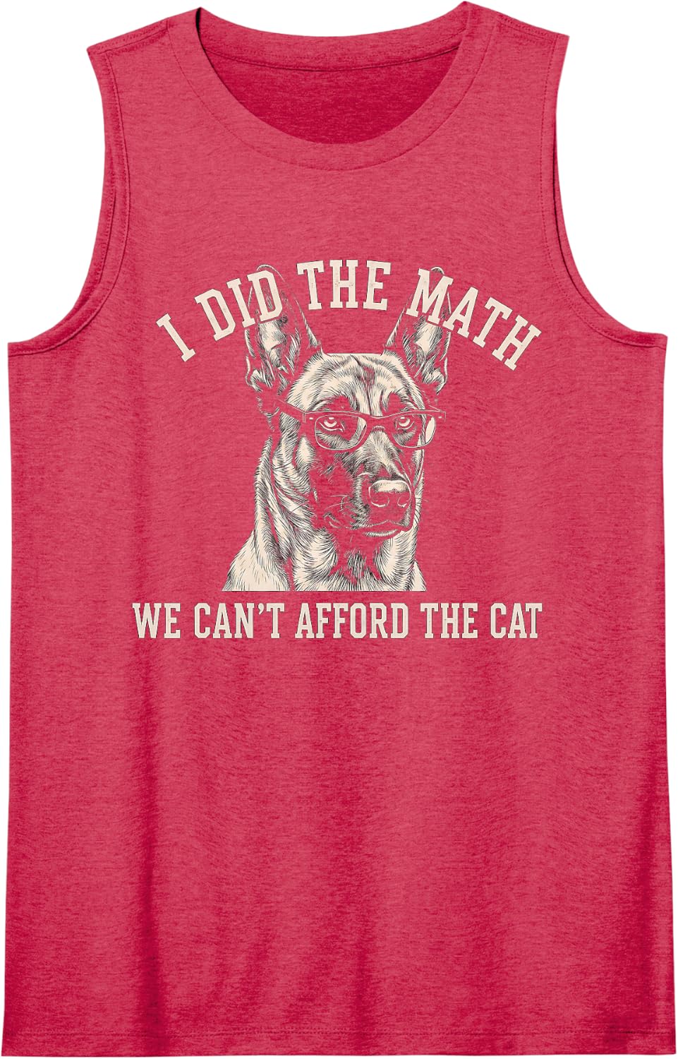 Belgian Malinois Ban The Cat Sleeveless Tank Top - Red