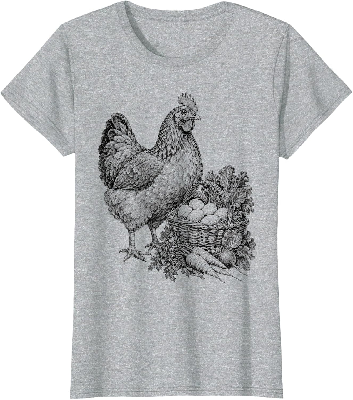 Backyard Farming Homesteading Smallholding Chicken Farm T-Shirt - Heather Grey