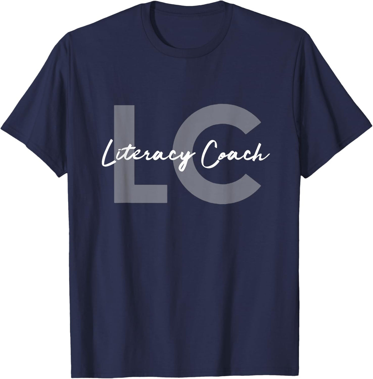 Literacy Coach Teacher T-Shirt - Navy Blue