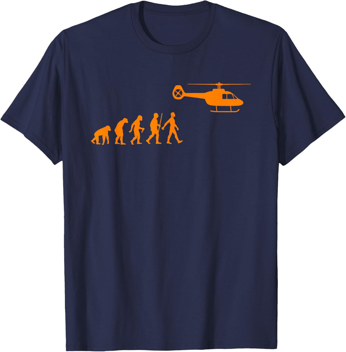 Funny Helicopter Pilot Design For Men Women Aviation Chopper T-Shirt - Navy Blue