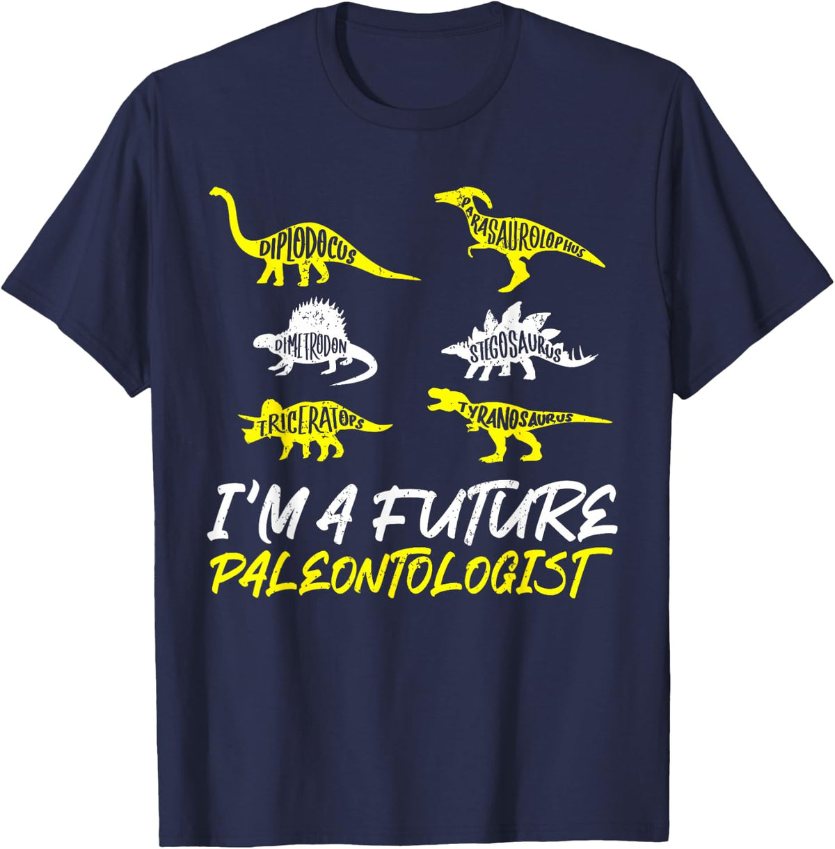 I'm A Future Paleontologist Funny Fossil Hunting T-Shirt - Navy Blue