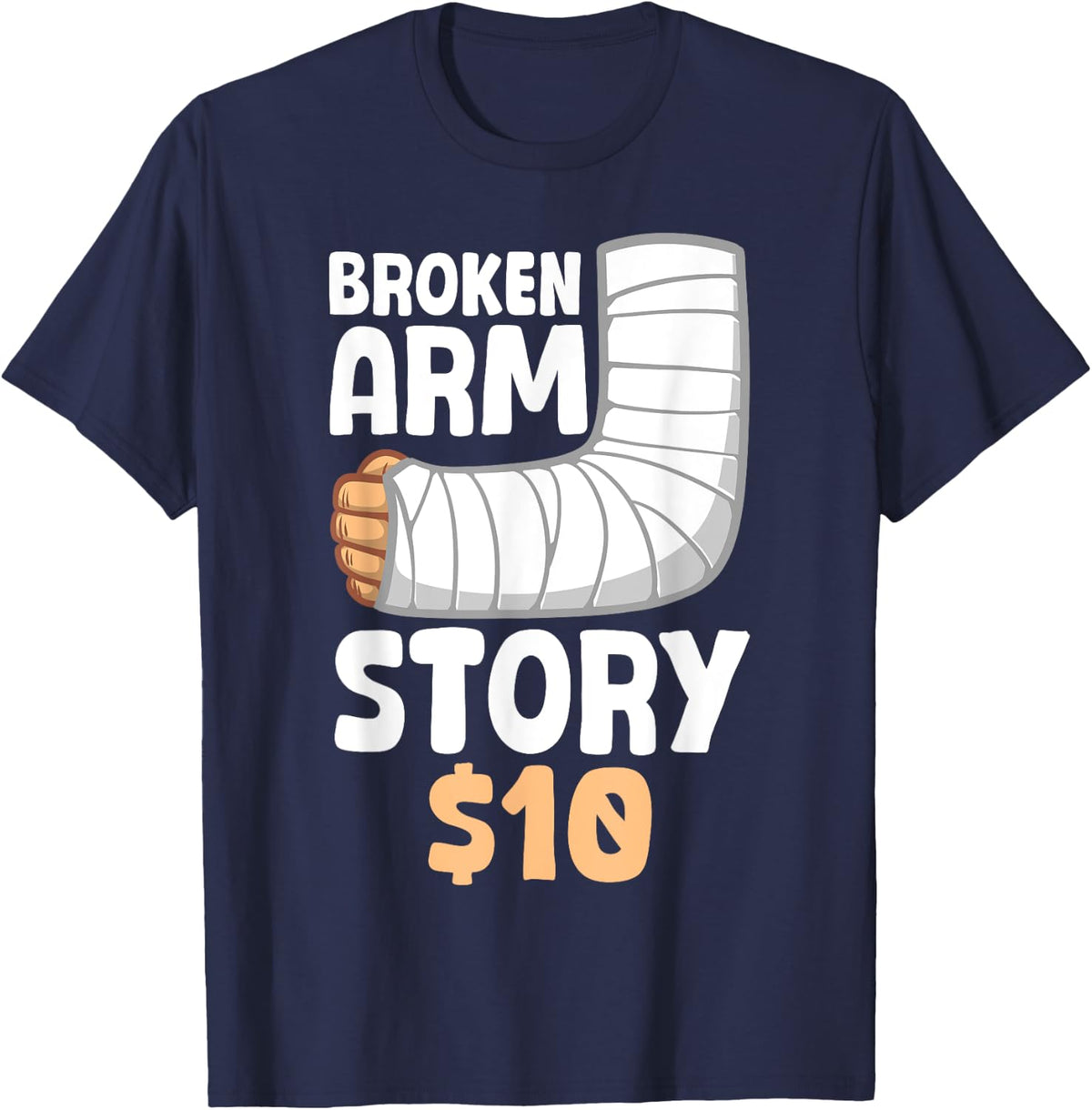Cool Broken Arm Design For Men Women Kids Elbow Broken Arm T-Shirt - Navy Blue