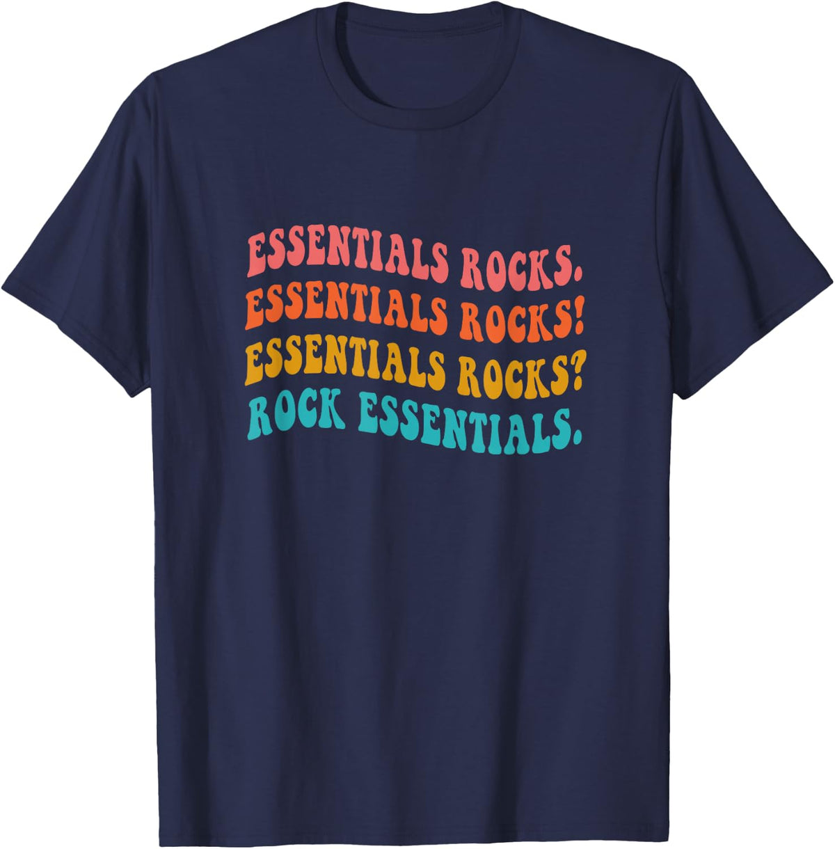 Essentials Rocks Homeschool Mom Classical Conversations T-Shirt - Navy Blue