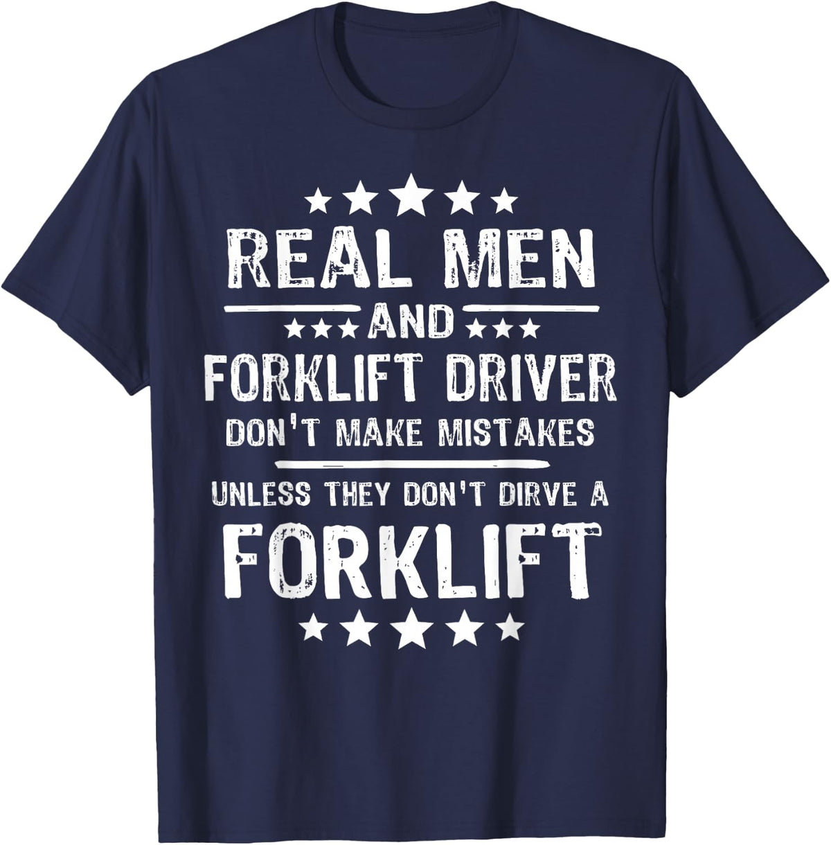 Fork Lift Truck Forklift Operator T-Shirt - Navy Blue