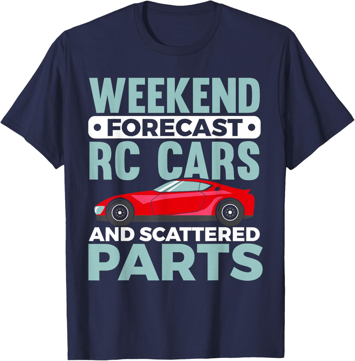 RC Car RC Racing Electric Model Car Remote Control T-Shirt - Navy Blue