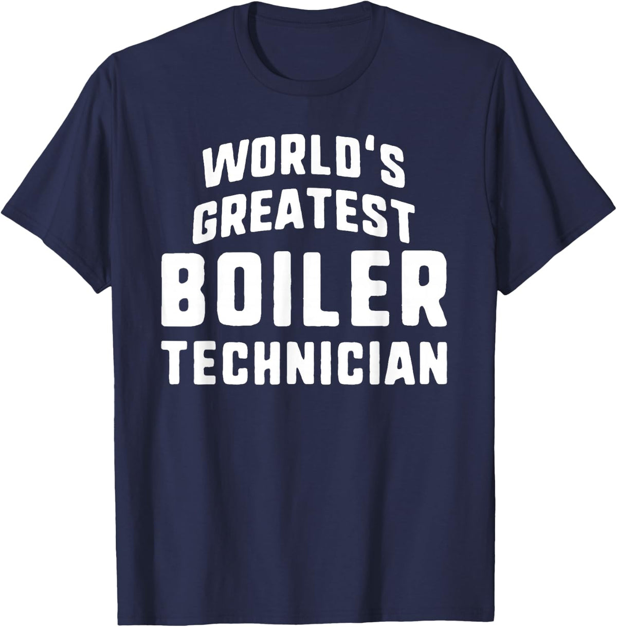 World's Greatest Boiler Technician Job Title T-Shirt - Navy Blue