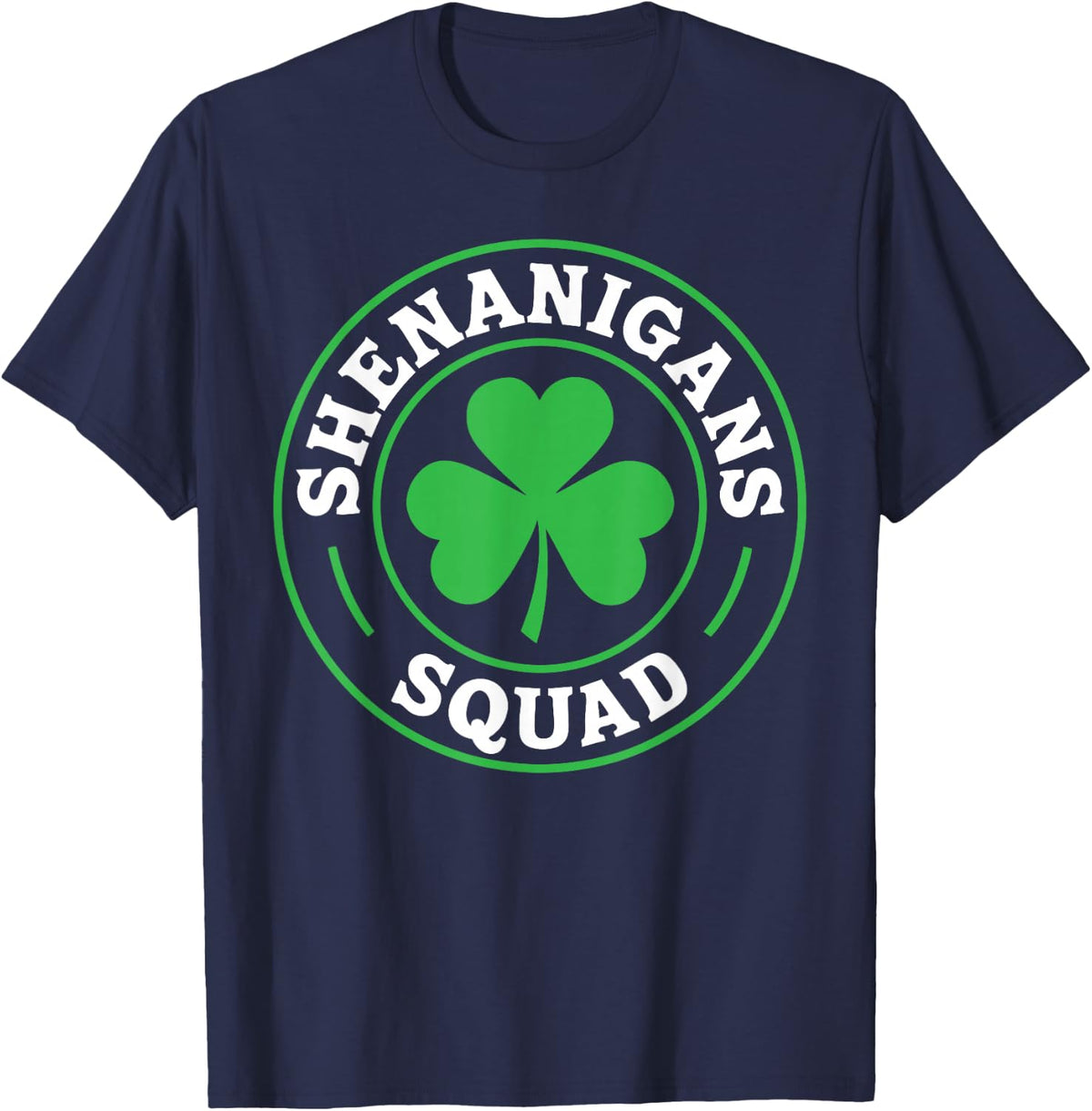 Shenanigans Squad Shirt Men Women Kids St Patricks Day T-Shirt - Navy Blue