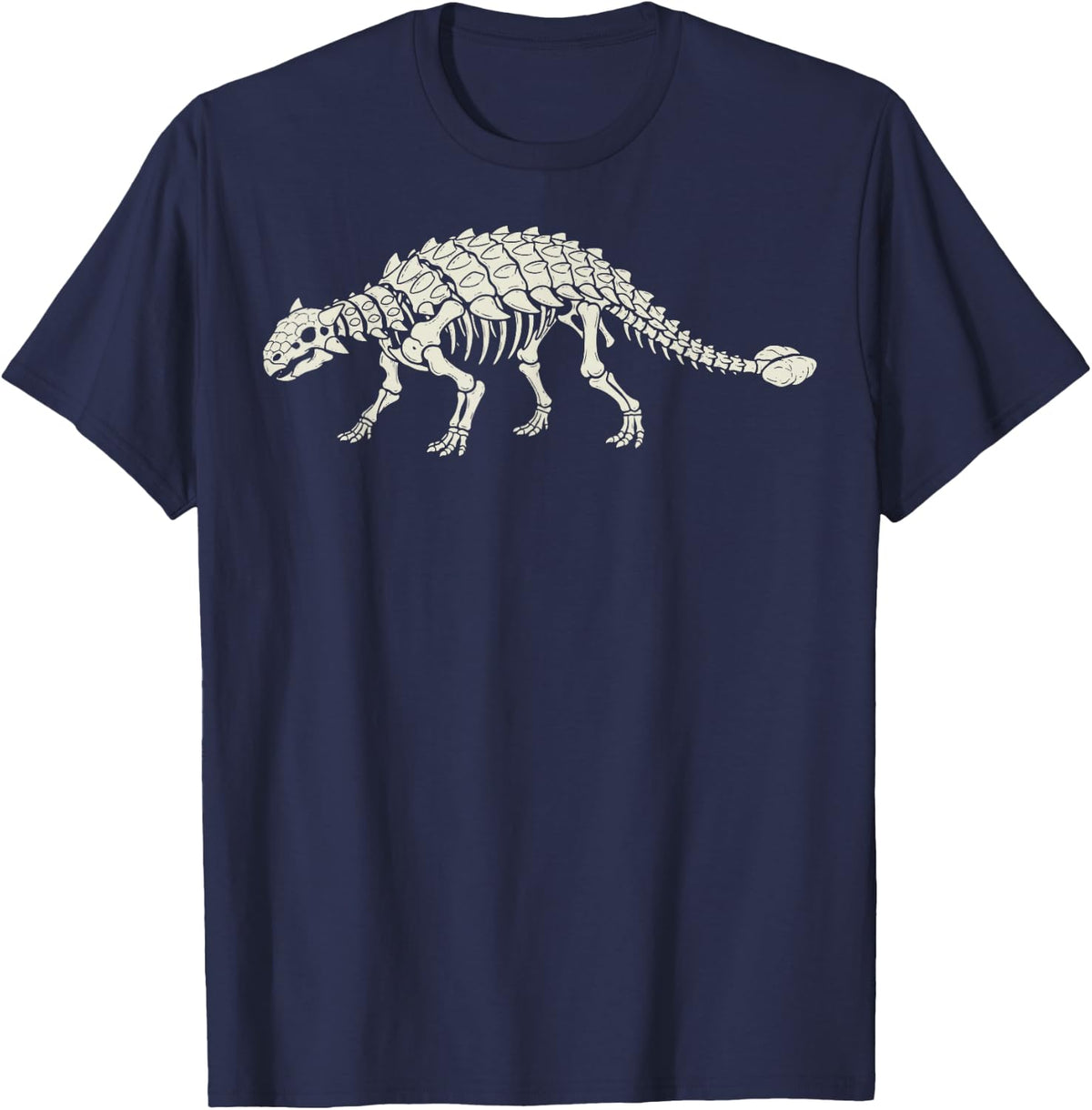 Ankylosaurus Skeleton T-Shirt - Navy Blue