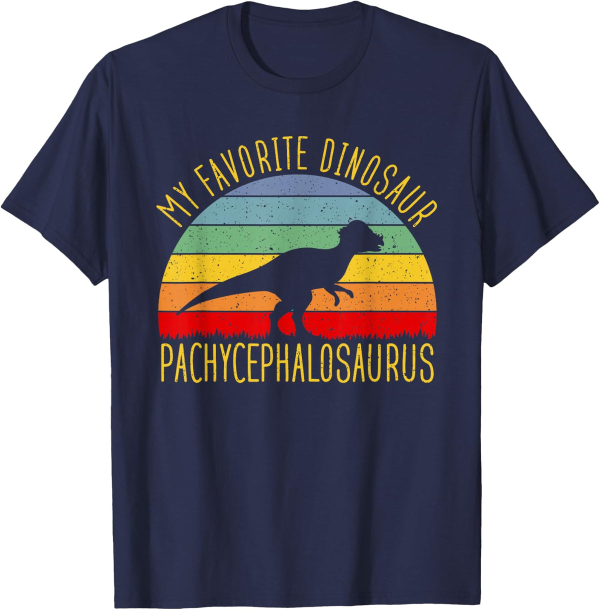 Pachycephalosaurus Is My Favorite Dinosaur - Dino Lover Kids T-Shirt - Navy Blue