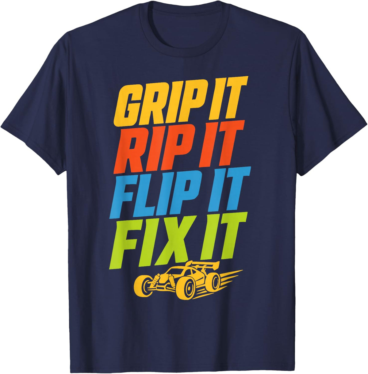 Funny RC Car Racing Remote Control Racer T-Shirt - Navy Blue