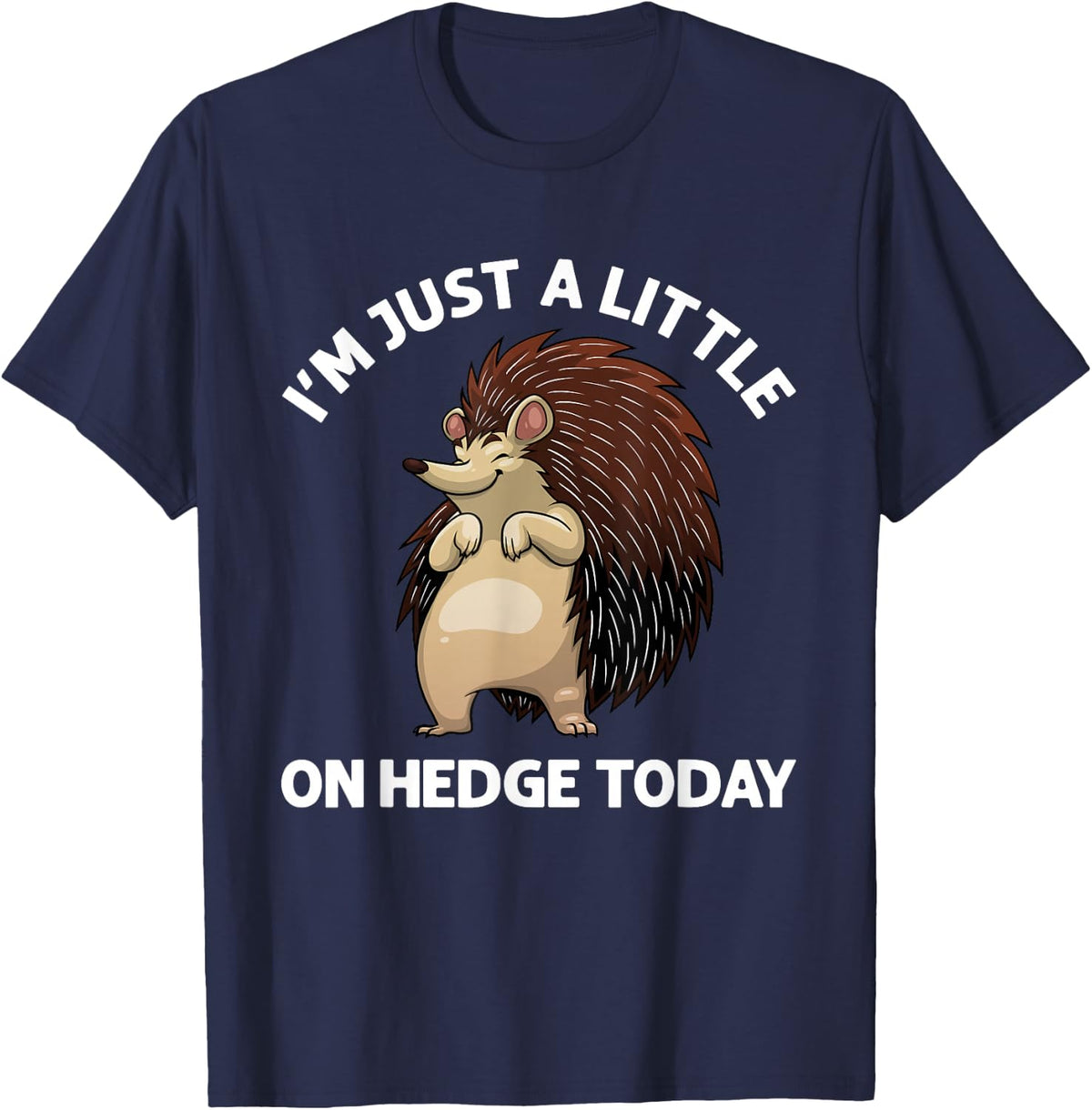 Funny Hedgehog Design For Men Women Hedgehog Lover Porcupine T-Shirt - Navy Blue