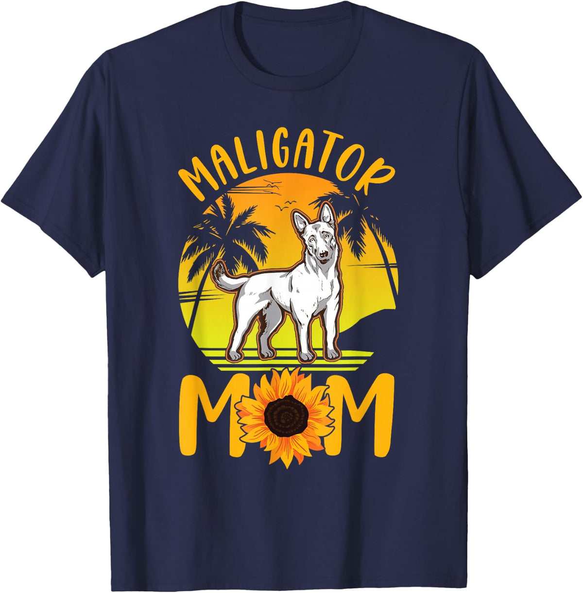 Maligator Mom Belgian Shepherd Belgian Malinois T-Shirt - Navy Blue