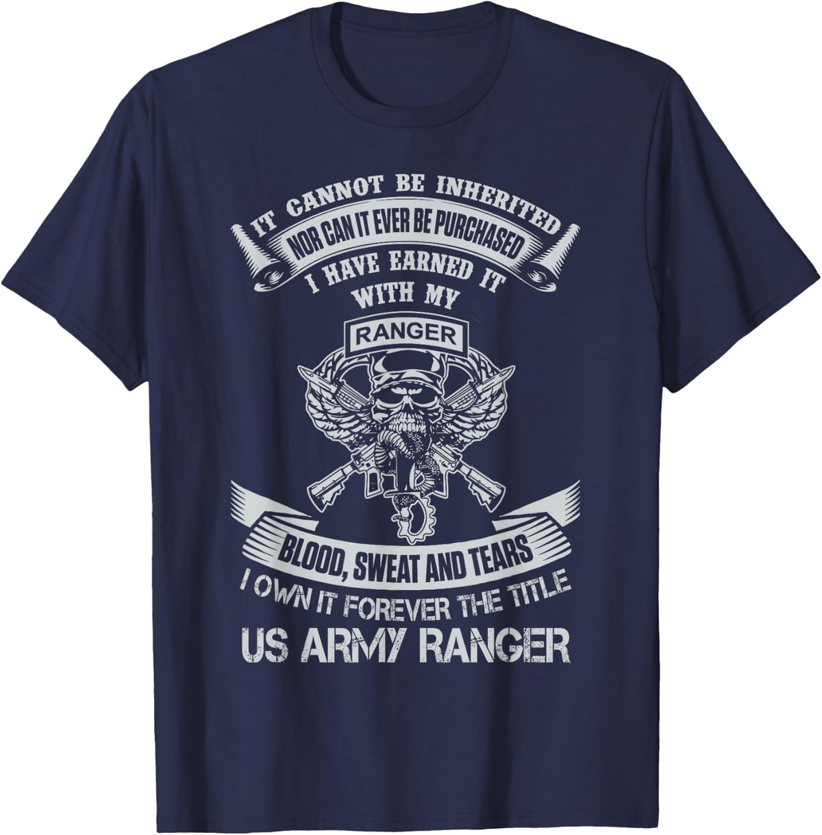 Own It Forever The Title US Army Ranger Veteran T-Shirt - Navy Blue