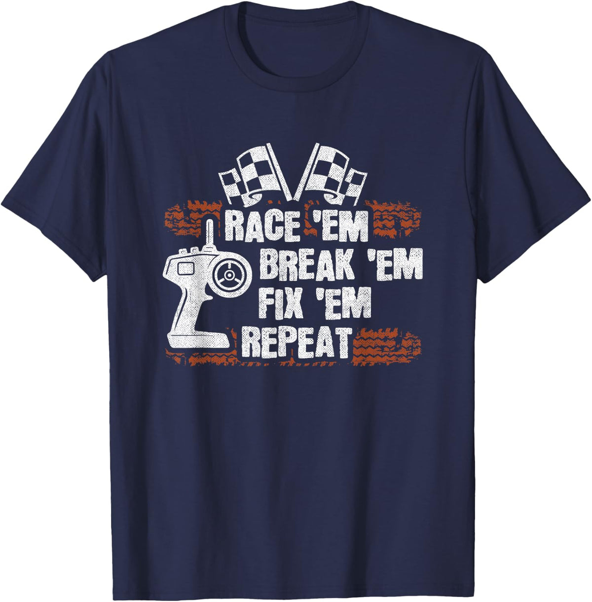 RC Car Racing - Radio Controlled RC Racing - Funny RC Car T-Shirt - Navy Blue