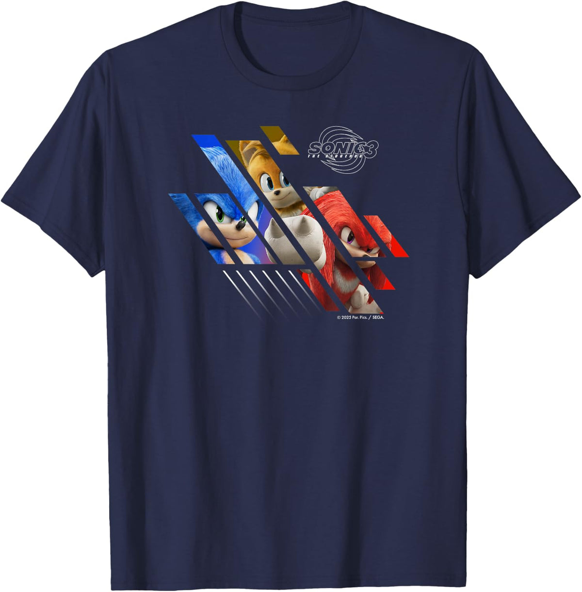 Sonic the Hedgehog 3 - Team Sonic T-Shirt - Navy Blue
