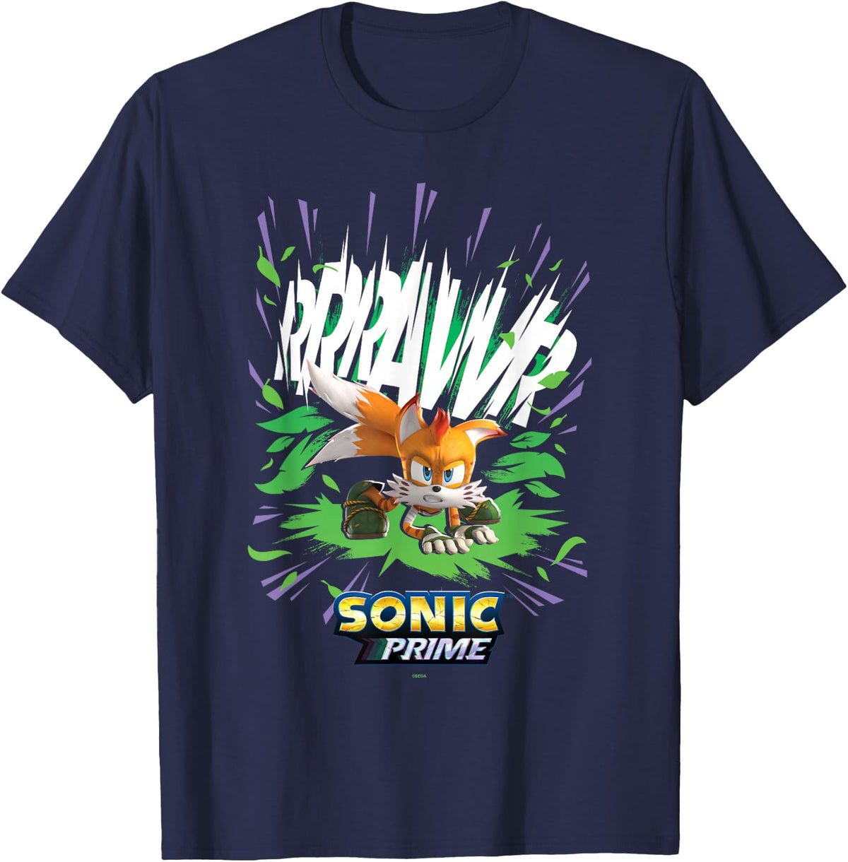 Sonic the Hedgehog, Sonic Prime - RRRAWR T-Shirt - Navy Blue