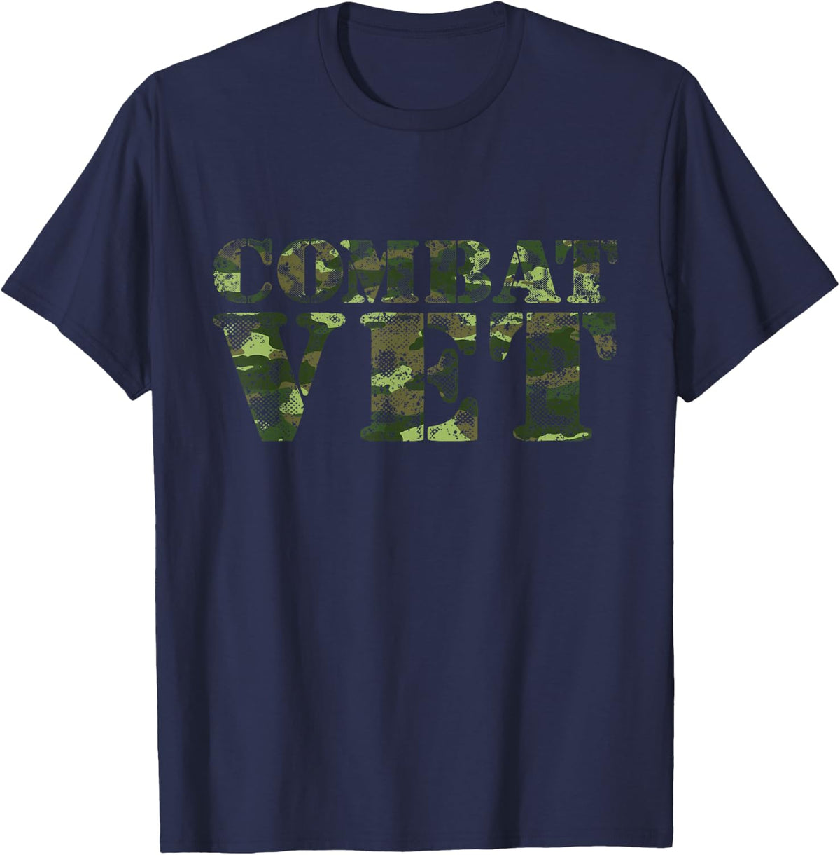 Combat Vet Veterans Soldier Veteran's Day Combat Veteran T-Shirt - Navy Blue
