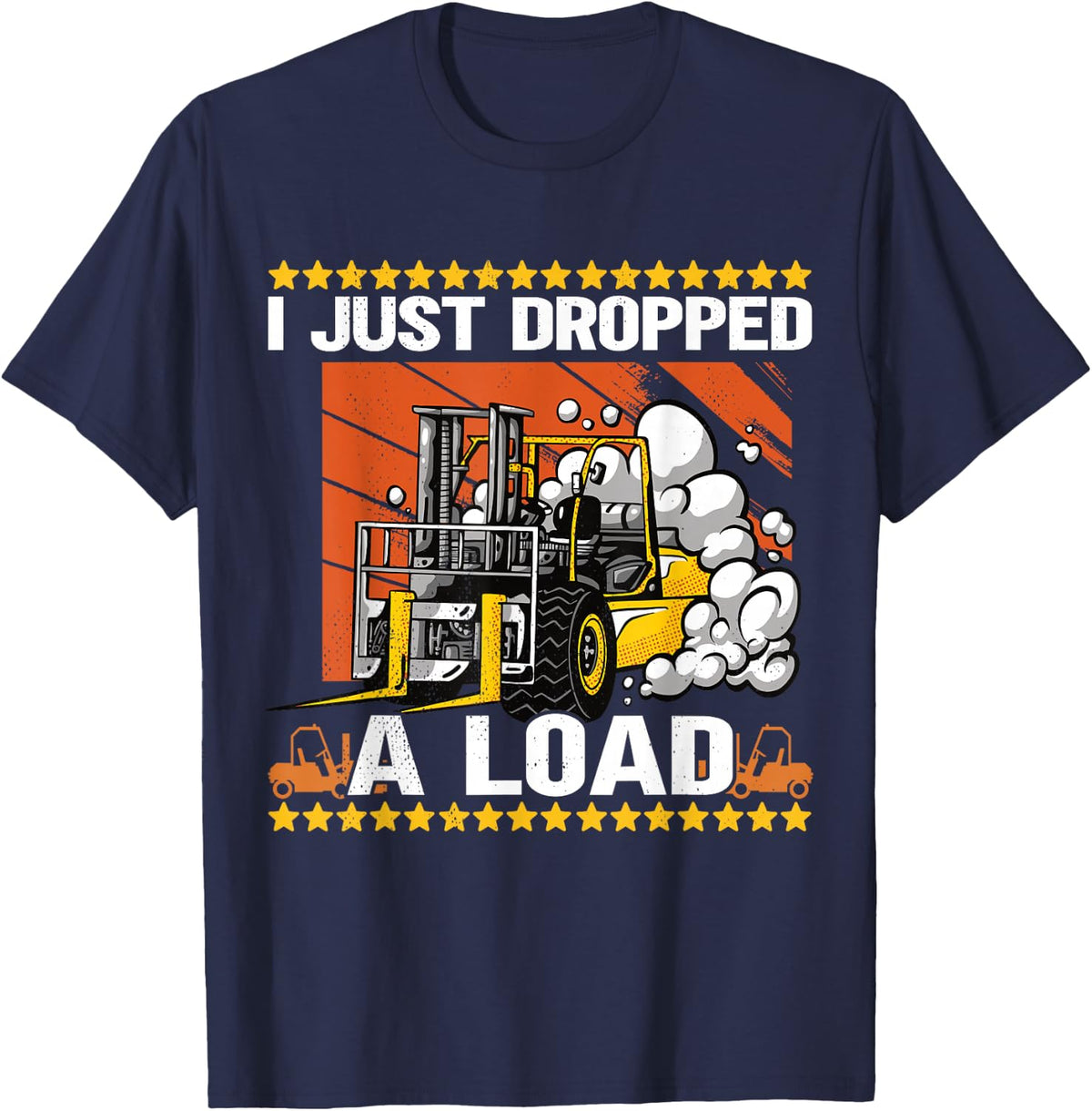 Forklift Operator Jobs & Certified Forklift Driver T-Shirt, Small, Black - Navy Blue