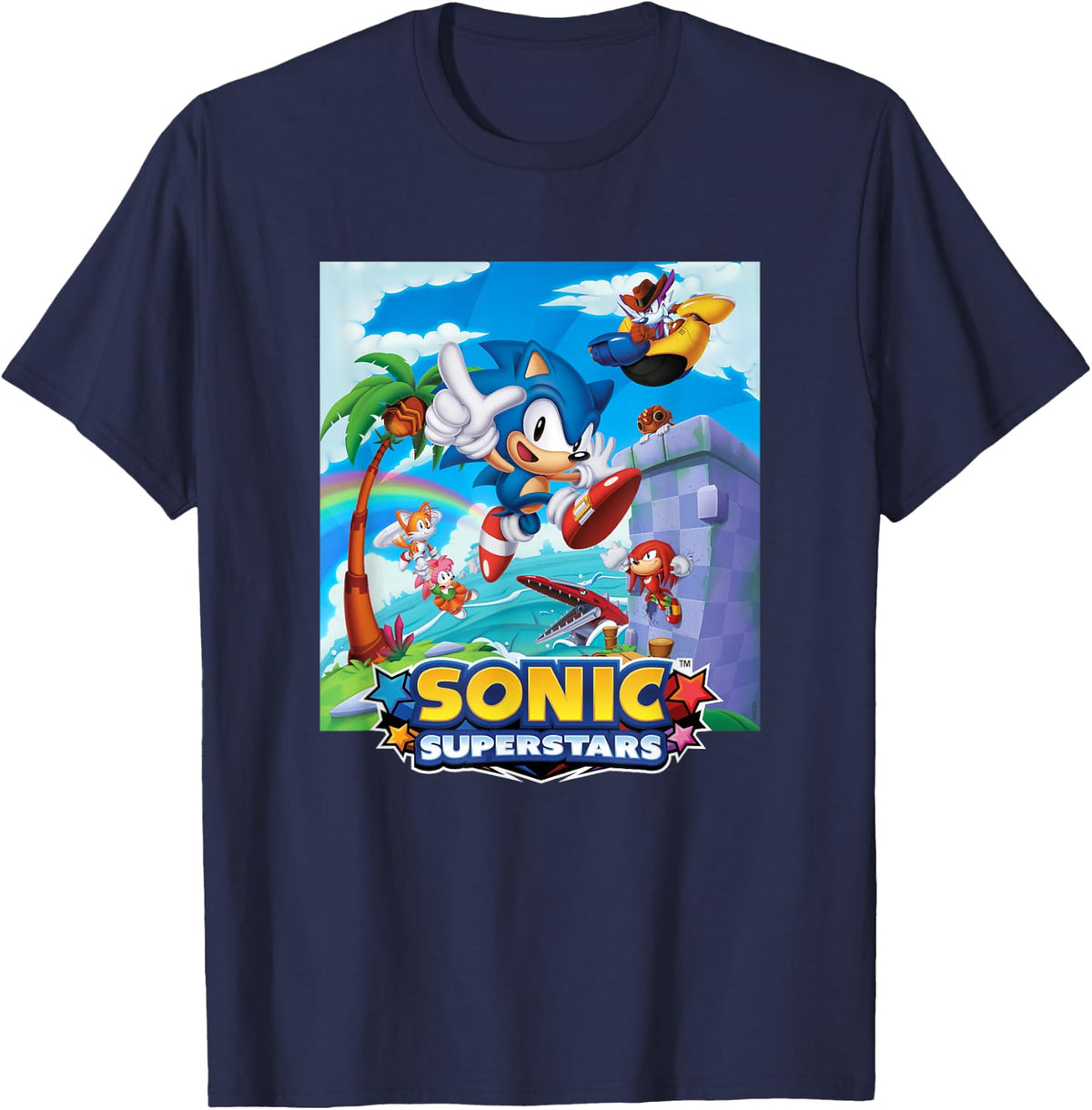 Sonic the Hedgehog, Sonic Superstars - Team Superstars T-Shirt - Navy Blue