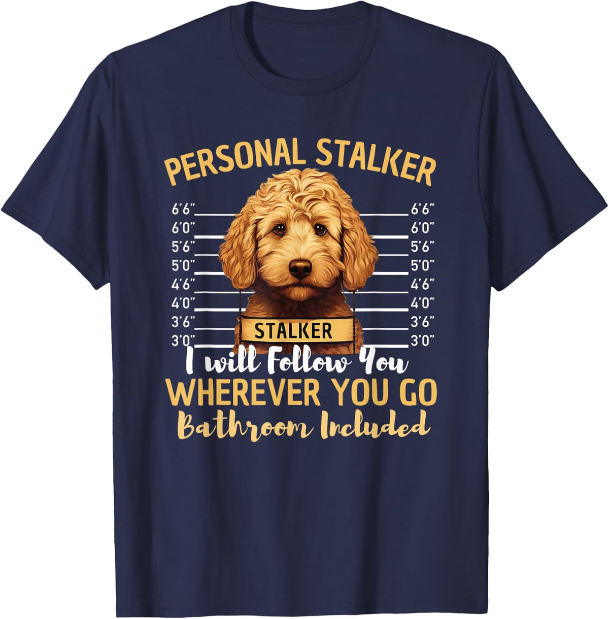 Golden Doodle Gifts Women Funny T-Shirt - Navy Blue