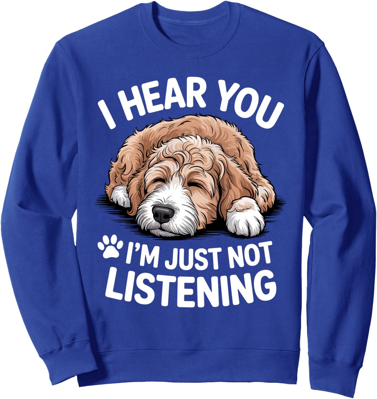 Funny Goldendoodle Art For Men Women Goldendoodle Lovers Sweatshirt - Adult Unisex Royal Blue