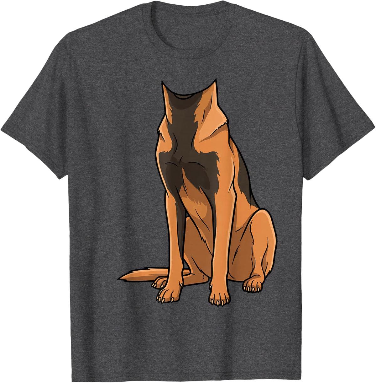 Belgian Malinois Costume Halloween Cosplay Design T-Shirt - Dark Heather Grey