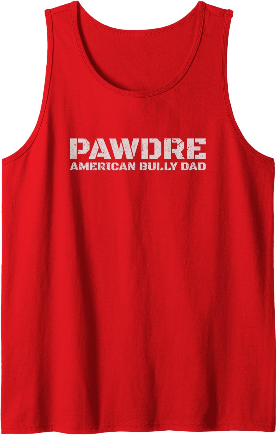 Mens PAWDRE American Bully Dad Dog Owner Tank Top - Red