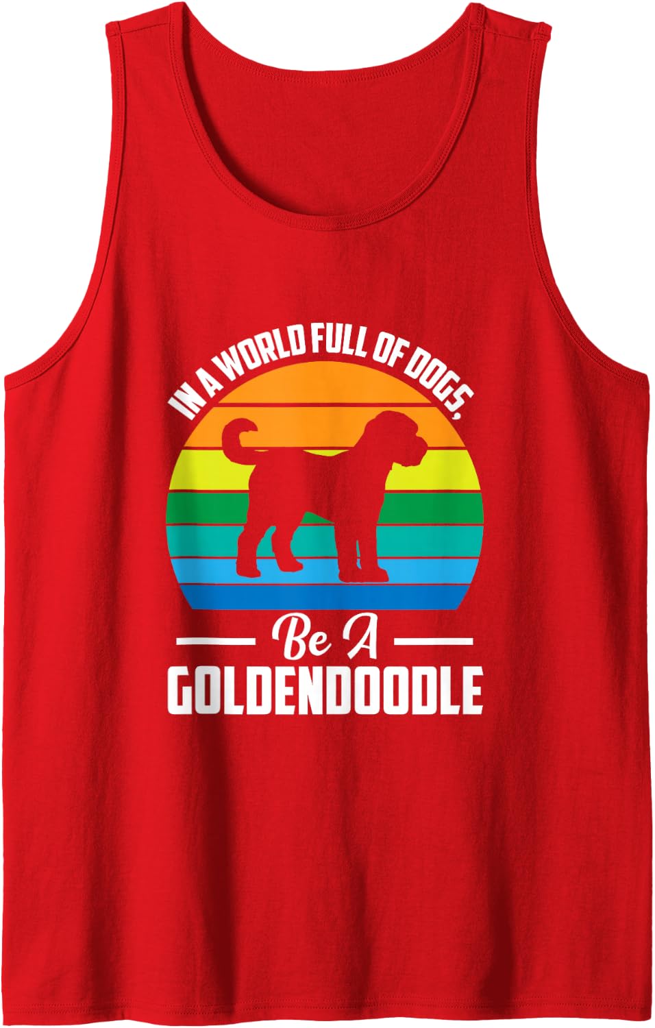 Be A Goldendoodle Dog Owner Goldendoodles Sleeveless Tank Top - Red