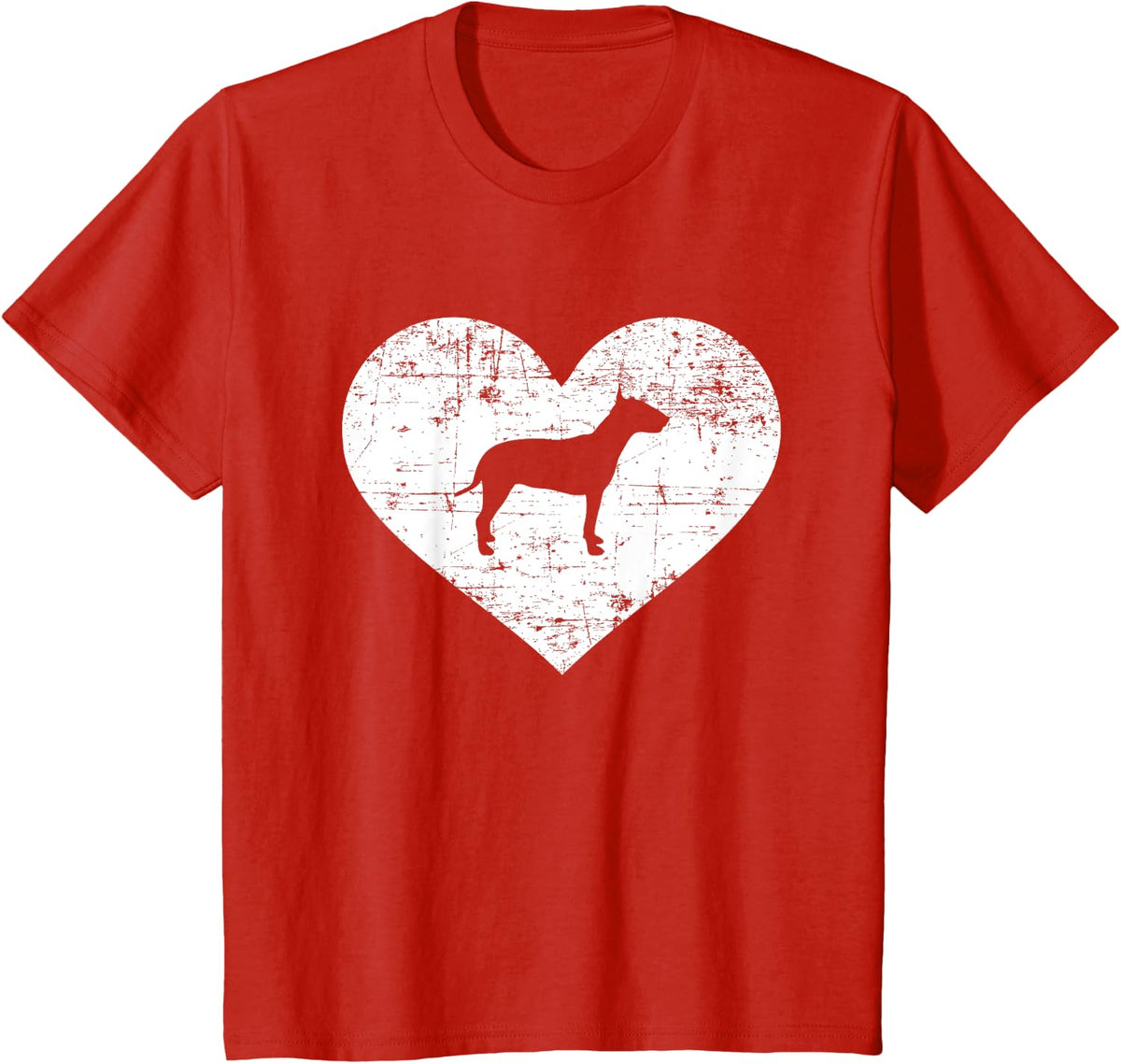 Bull terrier heart T-Shirt - Red