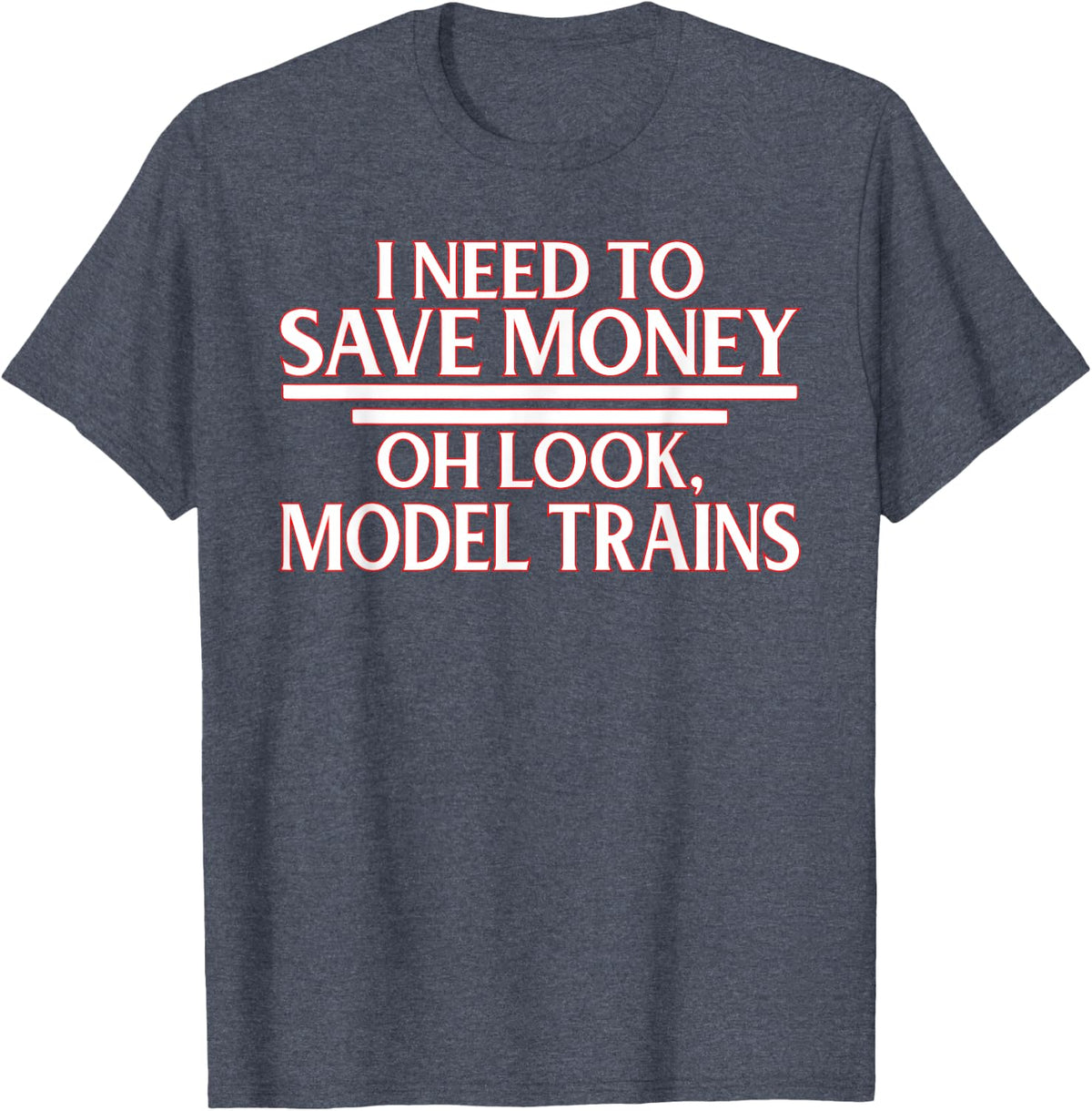 Oh Look, Model Trails Train Railroad Enthusiast T-shirt - Heather Blue