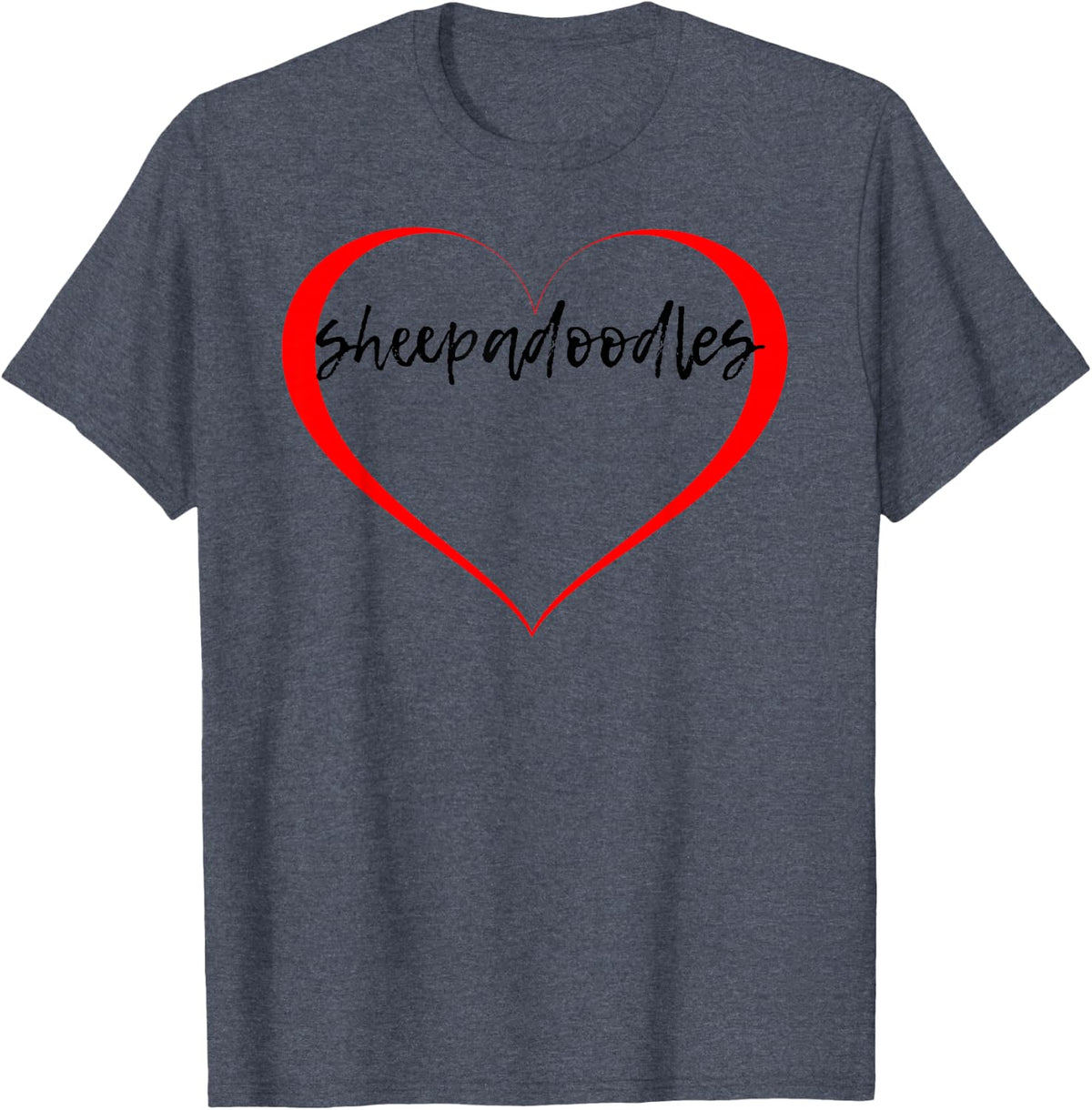 Sheepadoodle Love | Cute Sheep-a-Doodle - Souvenir Gift - T-Shirt - Heather Blue