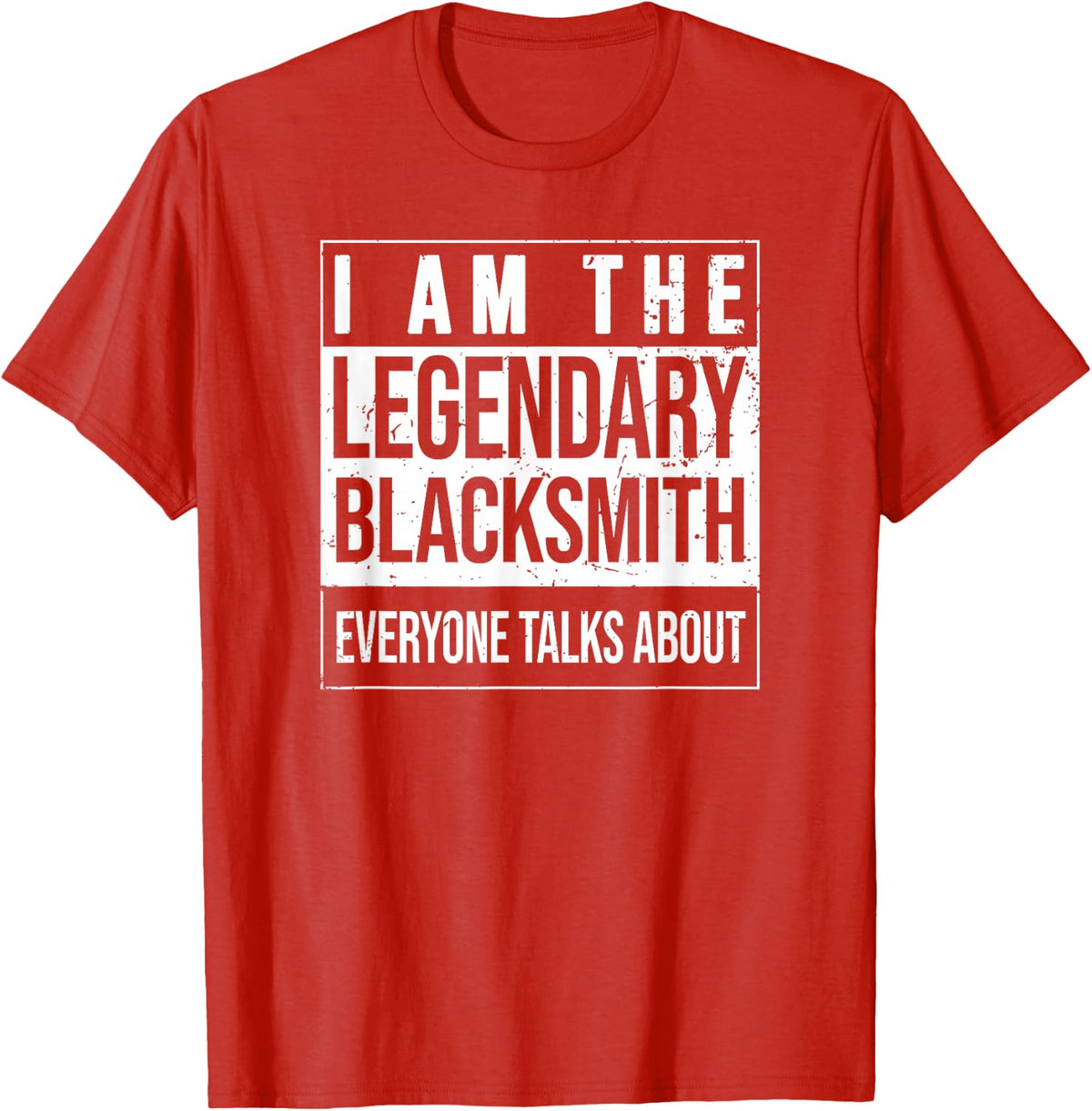 Craftsmans Birthday Born Blacksmith T-Shirt - Red