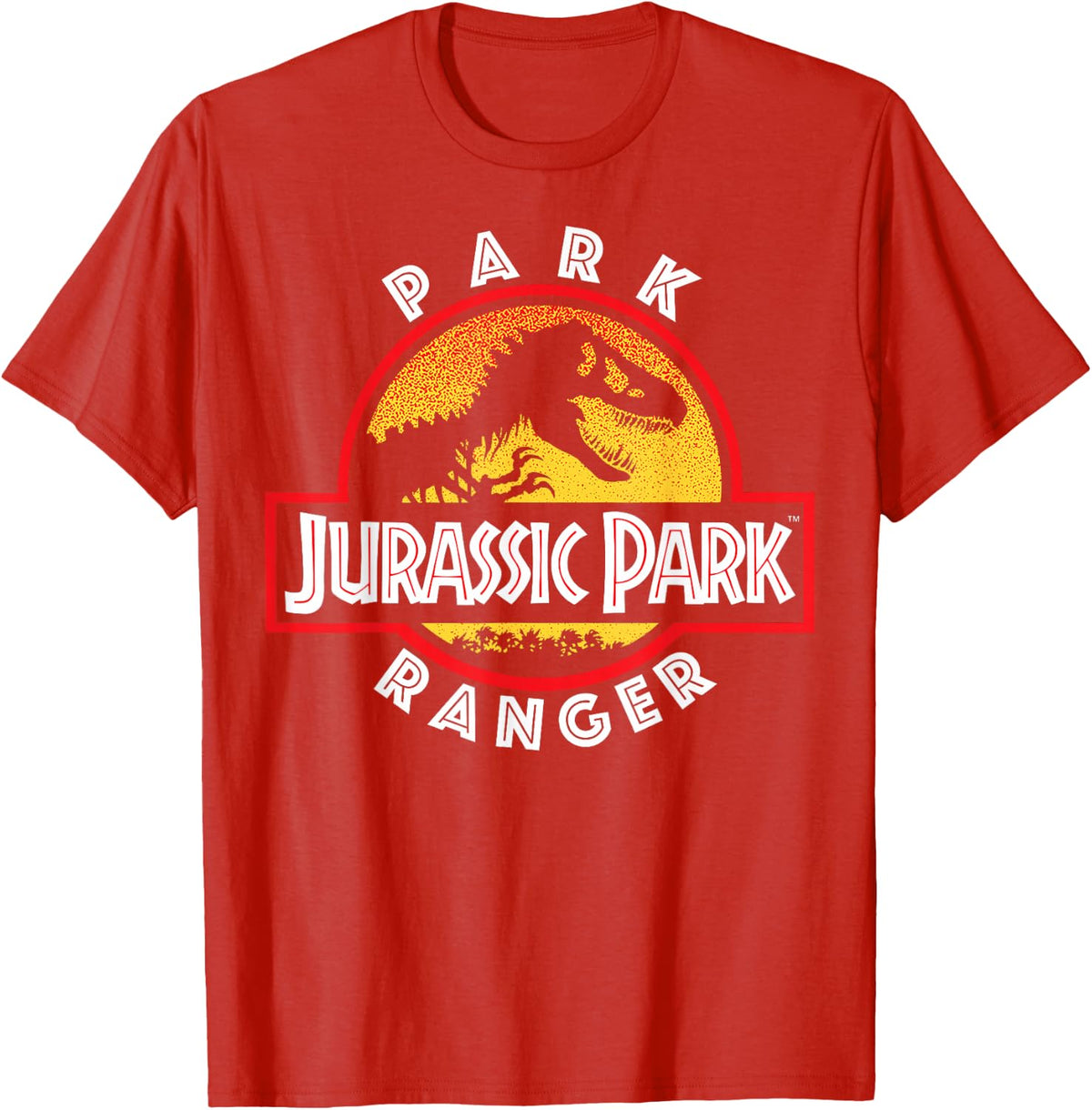 Jurassic Park Circle Park Ranger T-Shirt Small - Red