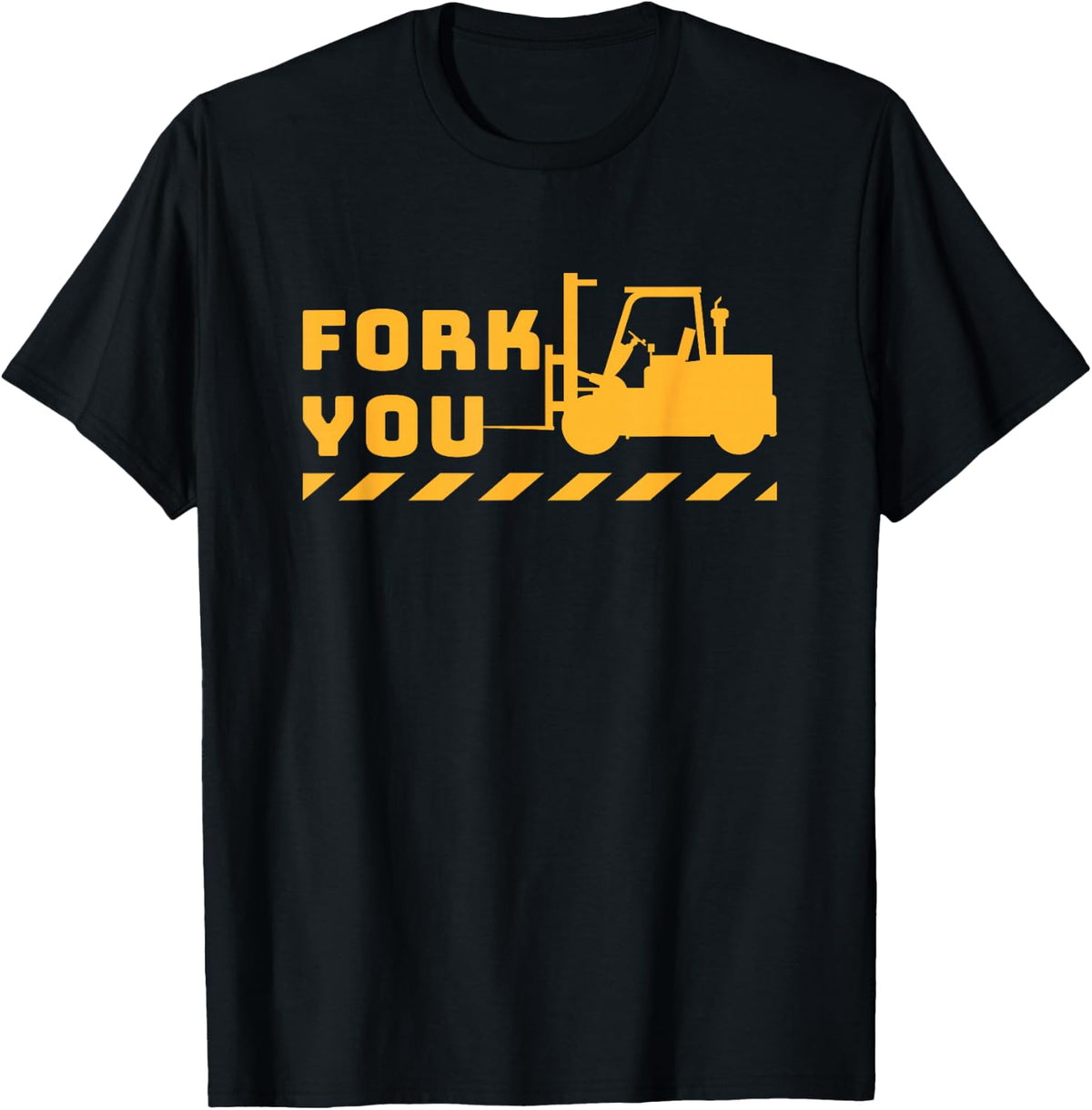 Forklifter Forklift Driver Operator Fork Stacker Warehouser T-Shirt - Black