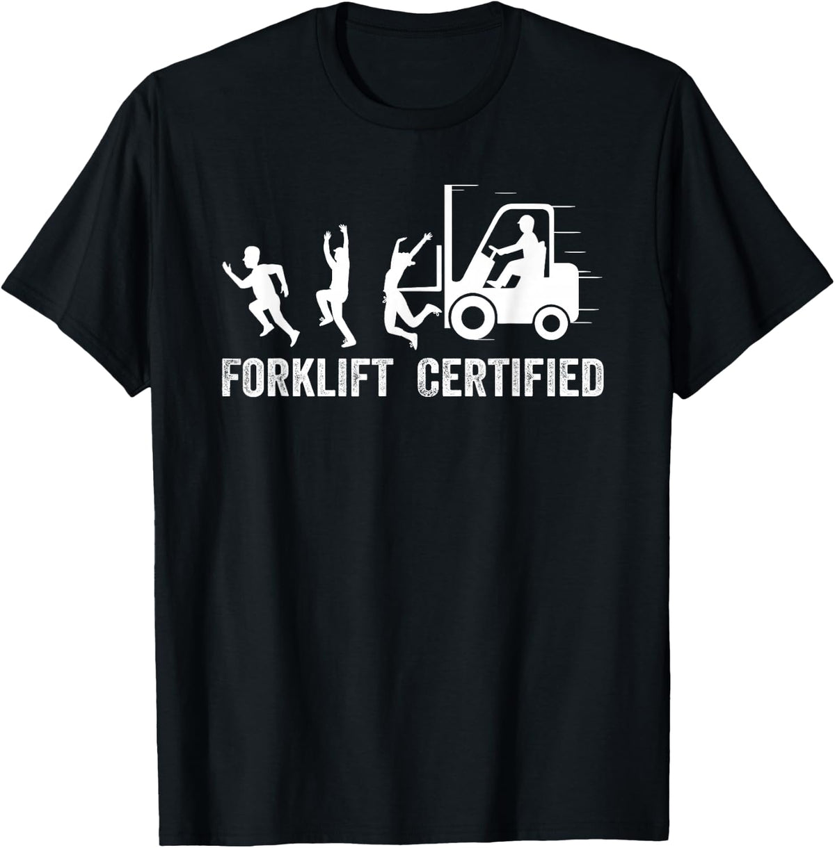 Funny Forklift Driver Operator Forklift Certified Forklift T-Shirt - Black
