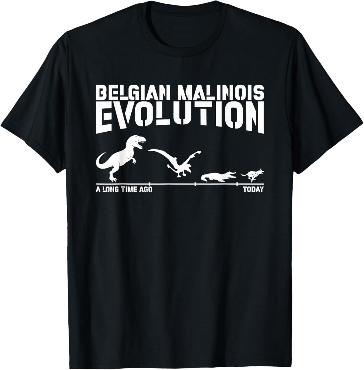 Belgian Shepherd Dog Maliraptor Belgian Malinois Maligator T-Shirt - Black