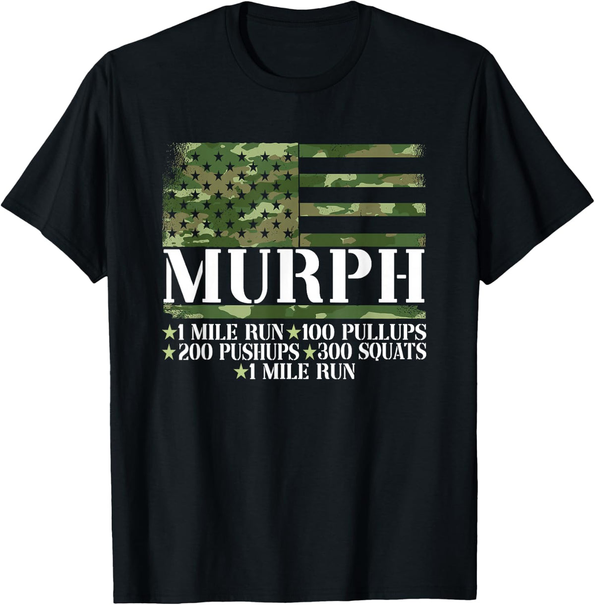 Murph Memorial Day Workout T-Shirt - Black