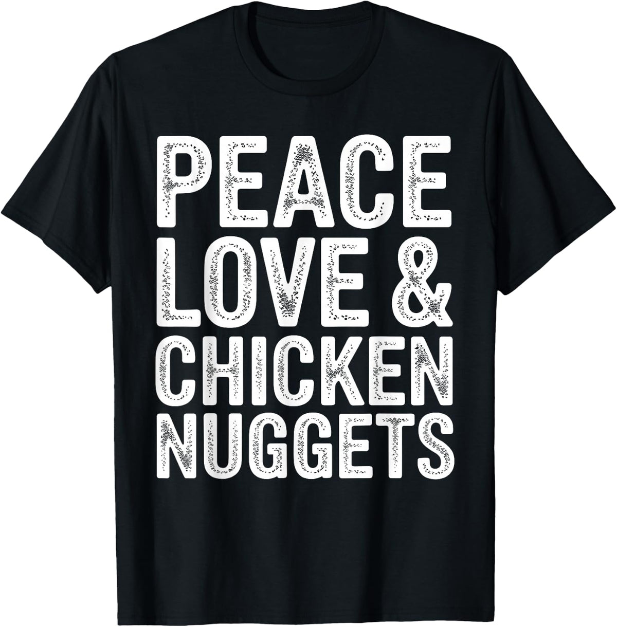 Funny Chicken Nugget Art for Men Women Kids Chicken Nugget T-Shirt - Black