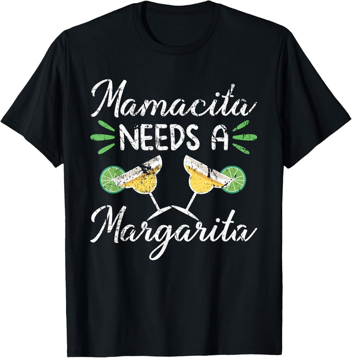Mamacita Needs A Margarita Womens Cinco De Mayo Party T-Shirt - Black